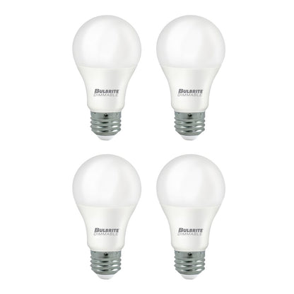 Bulbrite Pack of (8) 9 Watt Dimmable Frost A19 LED Light Bulbs with Medium (E26) Base, 5000K Soft Daylight Light, 800 Lumens