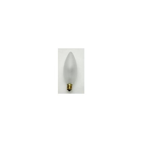 Bulbrite 60CTF/32/2 60 Watt Incandescent B10 Torpedo Chandelier Bulb, Candelabra Base, Frost