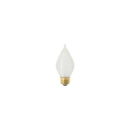 Bulbrite 25C15S 25 Watt Incandescent C15 Spunlite Chandelier Bulb, Medium Base, Satin