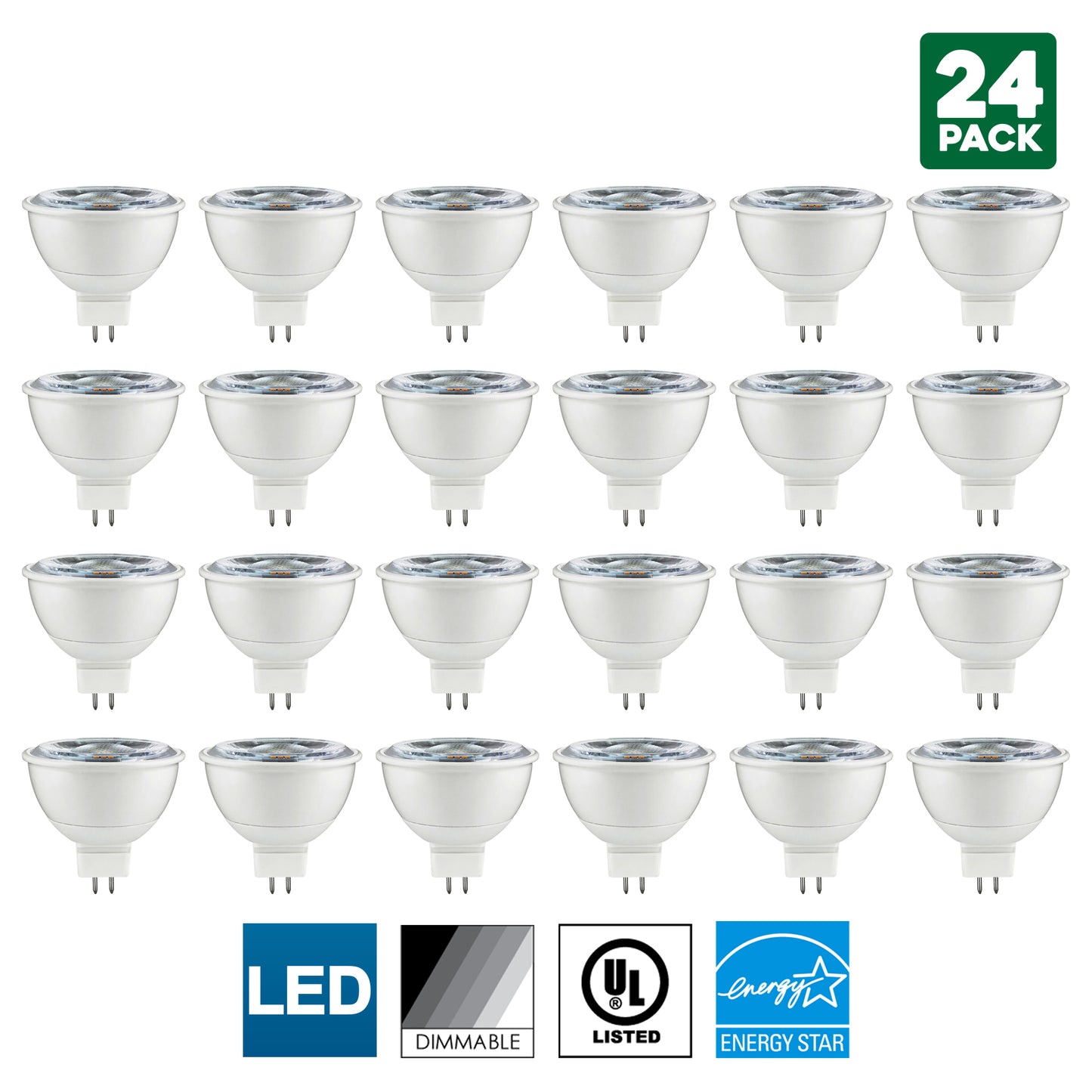 Sunlite MR16 LED Bulb, 12 Volt, Mini Quartz Reflector, 7 Watt, 4000K Cool White, 550 Lumens, 80 CRI, GU5.3 Base, 25,000 Hour Long Life, Dimmable, UL Listed, Energy Star Compliant, 50W Equivalent, Cool Touch