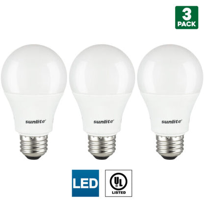 Sunlite 80939-SU LED A19 Light Bulbs, 14 Watts (100W Equivalent), 1500 Lumens, Medium Base (E26), Non-Dimmable, UL Listed, 65K - Daylight Pack of 12