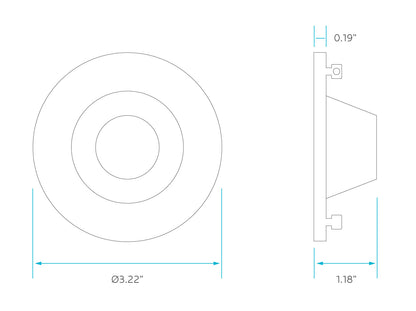 Luxrite 2" Regressed Round Black/White Trim Canless Spotlight, Pack of 5 (LR23262)