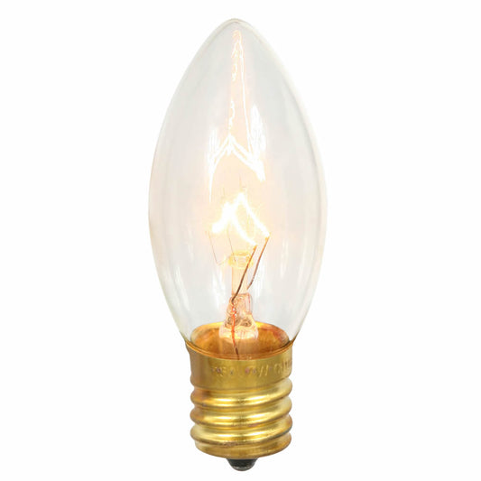 Vickerman C9 Clear Twinkle Replacement Bulb, 120 Volt, 7 Watt, UL, 50 Pack