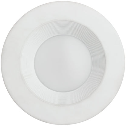 Sunlite 87791 5 or 6-Inch Retrofit Recessed Downlight, 15 Watts (75W=), 1100 Lumens, Color Tunable 27K/30K/35K/40K/50K, 90 CRI, Dimmable, ETL Listed, White, For Entryways, Hallways & Residential Use