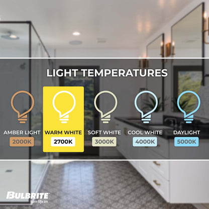 Bulbrite Pack of (6) 10 Watt Dimmable Flood PAR30SN Medium (E26) LED Bulb - 800 Lumens, 2700K, and 80 CRI