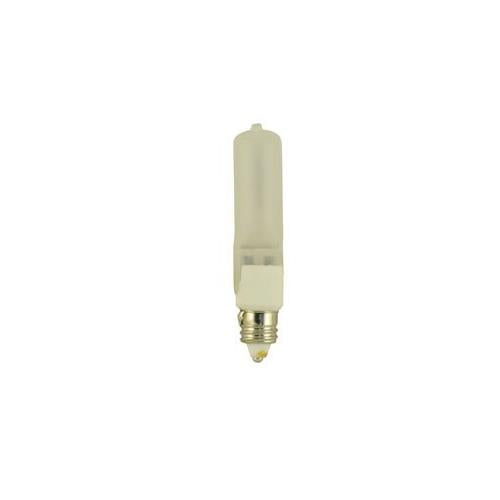 Bulbrite Q150FR/MC 150 Watt Dimmable Halogen JD T4 Capsule Bulb, Mini-Candelabra Base , Frost