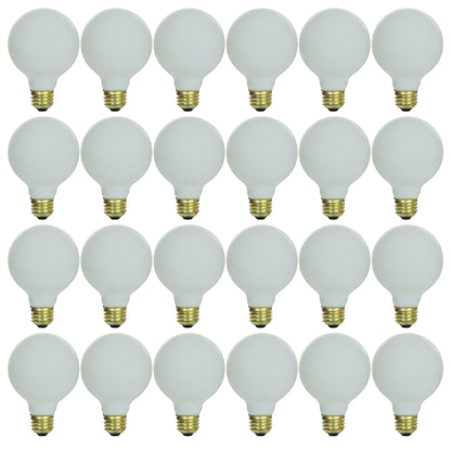 Sunlite 40 Watt G25 Globe, Medium Base, White