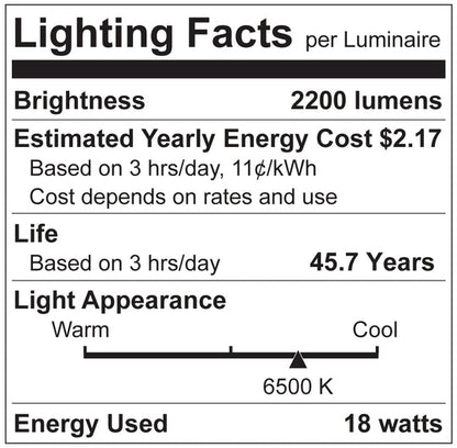 Luxrite LED 4' T8 Universal 18W Shatter Proof Ballast Compatible Light Tube, G13 Base, 2200 Lumens, 6500K - Daylight, 83 CRI, Frosted White Finish (LR34184)