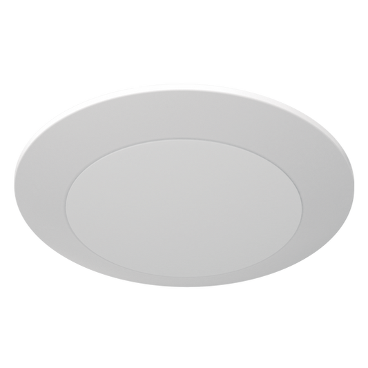 Luxrite LED 4" Surface Mount Round Disk, 10W, 600 Lumens, Color Selectable - 3000K/4000K/5000K, 90 CRI, White Finish, Dimmable (LR23845)