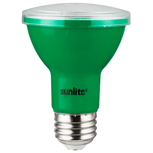 Sunlite 81468 LED PAR20 Colored Recessed Light Bulb, 3 Watt (50w Equivalent), Medium (E26) Base, Floodlight, ETL Listed, Green, 1 pack