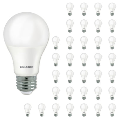 Bulbrite LED A19 Dimmable Medium Screw Base (E26) Light Bulb, 60 Watt Equivalent 3000K, 36 Pack