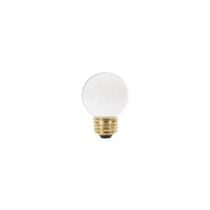 Bulbrite 25G16EWH 25 Watt Incandescent G16.5 Globe, Medium Base, White