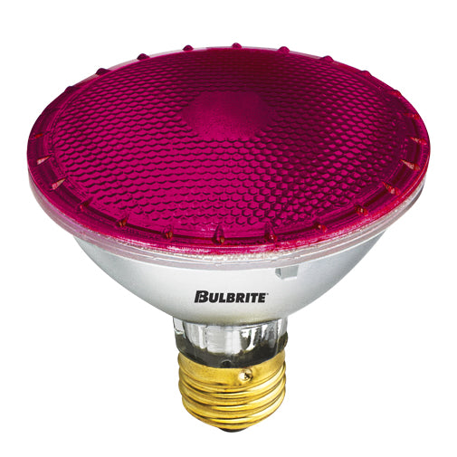 Bulbrite H75PAR30P 75 Watt Dimmable Colored Light Halogen PAR30, Medium Base, Pink