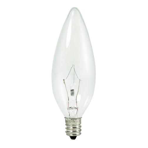 Bulbrite KR25CTC/32 25 Watt  Krystal Touch Dimmable Krypton B10 Torpedo Chandelier Bulb, Candelabra Base, Clear