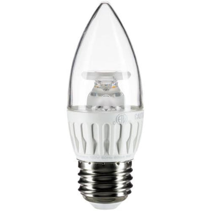 Sunlite LED 4.5 Watt Dimmable Torpedo Tip Chandelier 2700K Warm White 300 Lumens Light Bulb