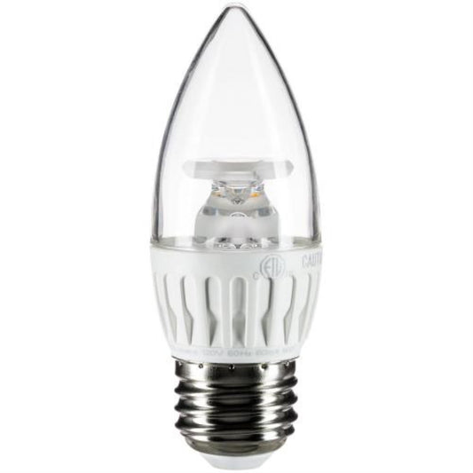 Sunlite LED 4.5 Watt Dimmable Torpedo Tip Chandelier 2700K Warm White 300 Lumens Light Bulb