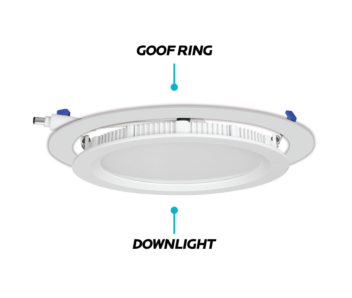 Luxrite 6-8" Round Goof Ring, White Finish, Pack of 7 (LR41023)