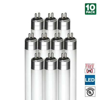 Sunlite T5/LED/2'/11W/IS/30K LED 11W 2 Foot Instant Start T5 Tube Light Fixtures, 3000K Warm White Light, Medium Bi-Pin (G13) Base