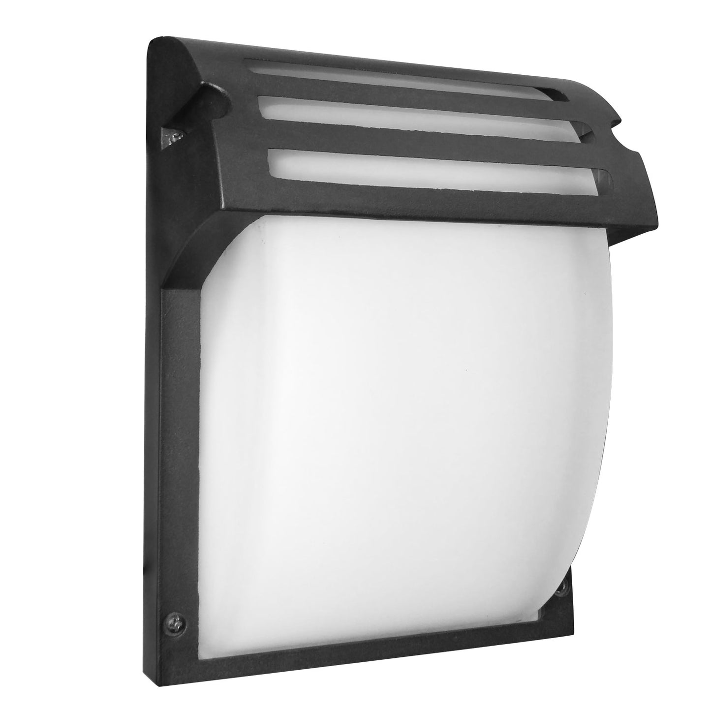Sunlite 88688-SU Tunable LED Modern Style Outdoor Light Fixture, 9 Watts (60W Equivalent), 600 Lumens, Black Finish, Frosted Glass Lens, Color Temperature Tunable 3000K/4000K/5000K