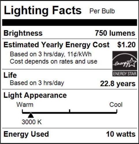 Sunlite 81395 LED BR30 Recessed Light Bulb, 10.5 Watt (65w equivalent), 800 Lumens, Medium E26 Base, Dimmable Flood-Light, UL Listed, 3000K Warm White, Pack of 6