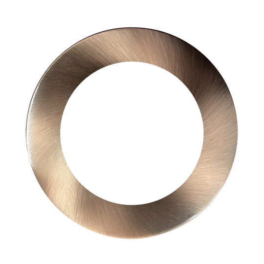 Luxrite 6" Mini Panel Round Smooth Bronze Trim For Canless Wafer Spotlight, Pack of 7 (LR23778)