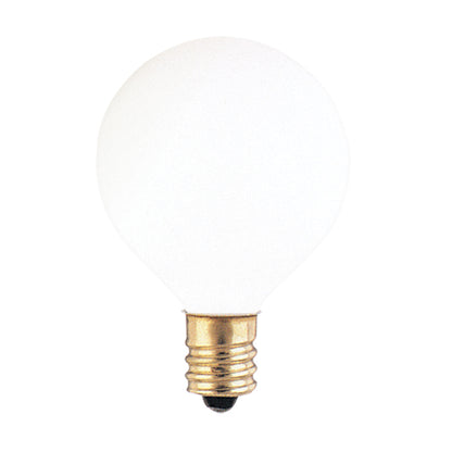 Bulbrite Pack of (50) 25 Watt Dimmable White G12 Incandescent Light Bulbs with Candelabra (E12) Base, 2700K Warm White Light