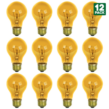 2 Pack of Sunlite 25 Watt A19 Colored, Medium Base Bulbs
