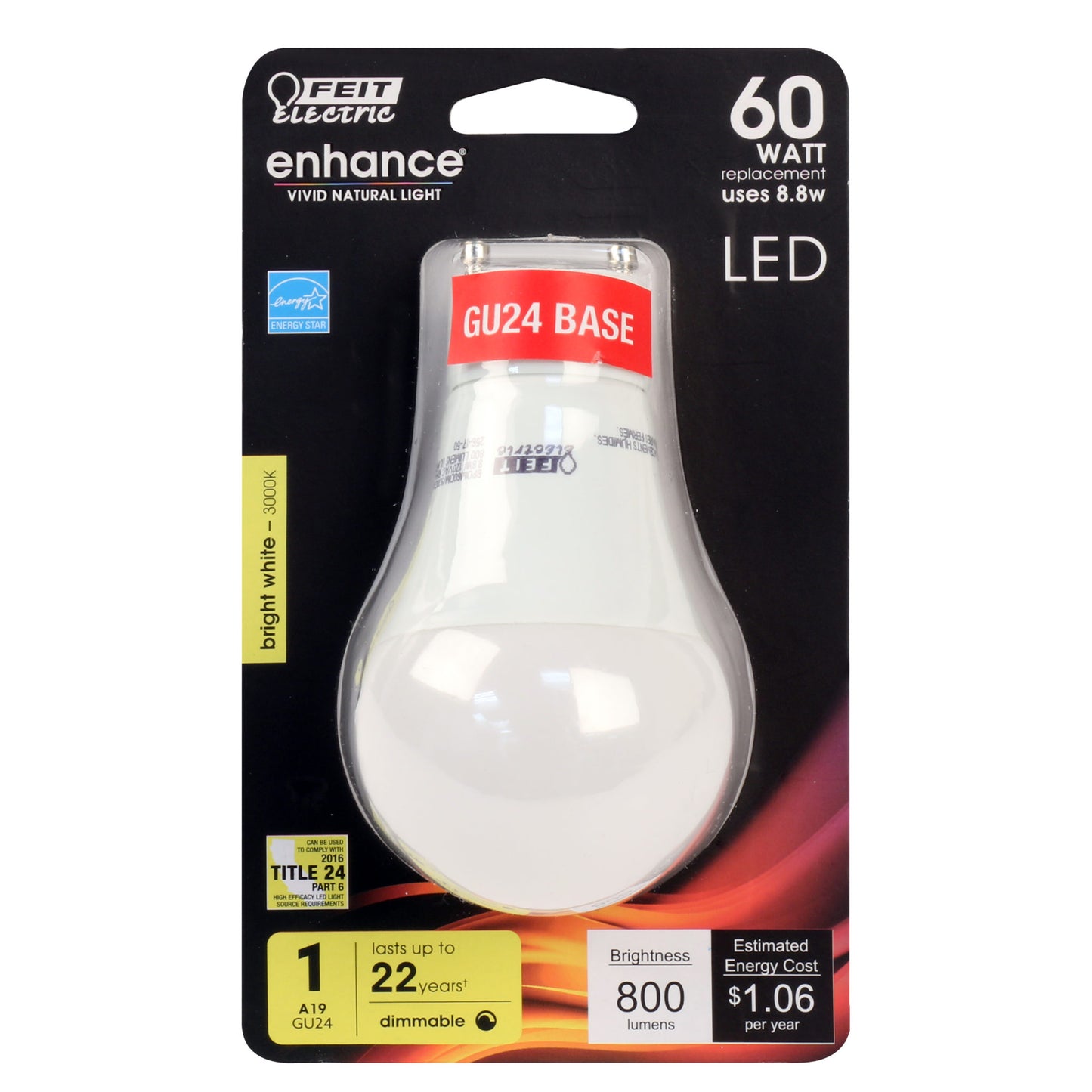 800 Lumen 3000K Dimmable LED