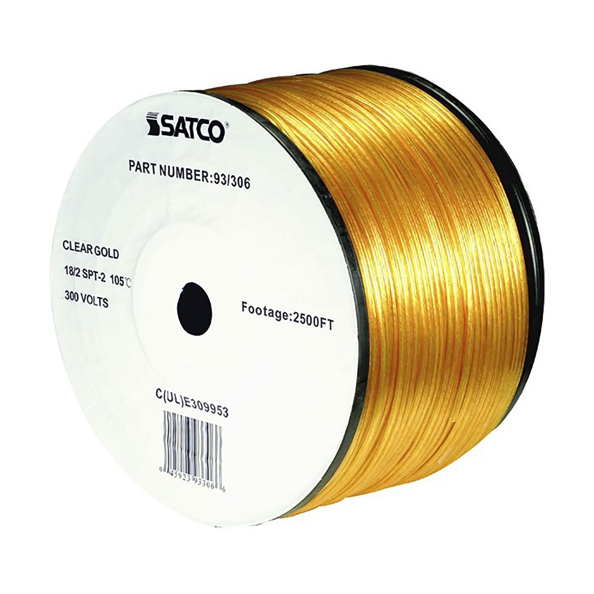 Lamp And Lighting Bulk Wire; 18/2 SPT-2 105C; 2500 Foot/Reel; Clear Gold