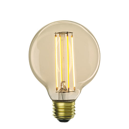 Bulbrite LED4G25/22K/FIL-NOS 4-Watt LED Nostalgic G30 Globe, 1910 Replica, Medium Base, Antique Finish