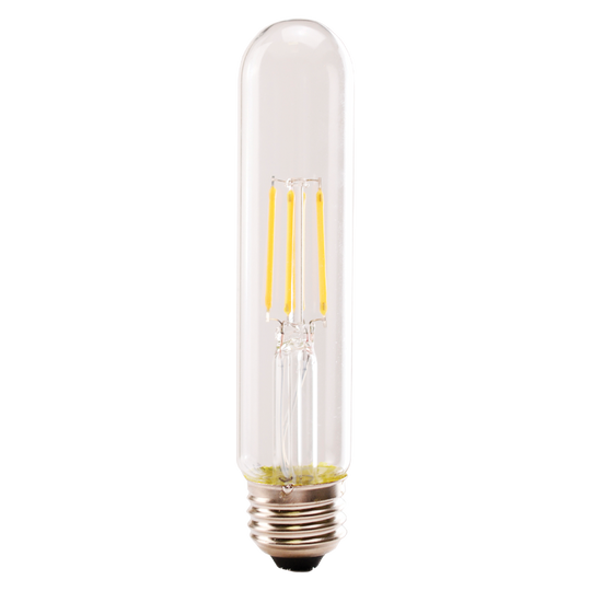 Luxrite LED T9 Filament Tubular Light Bulb, E26 Medium Base, 5W, 4000K - Cool White, 550 Lumens, 80 CRI, Clear Finish, Dimmable (LR21655)