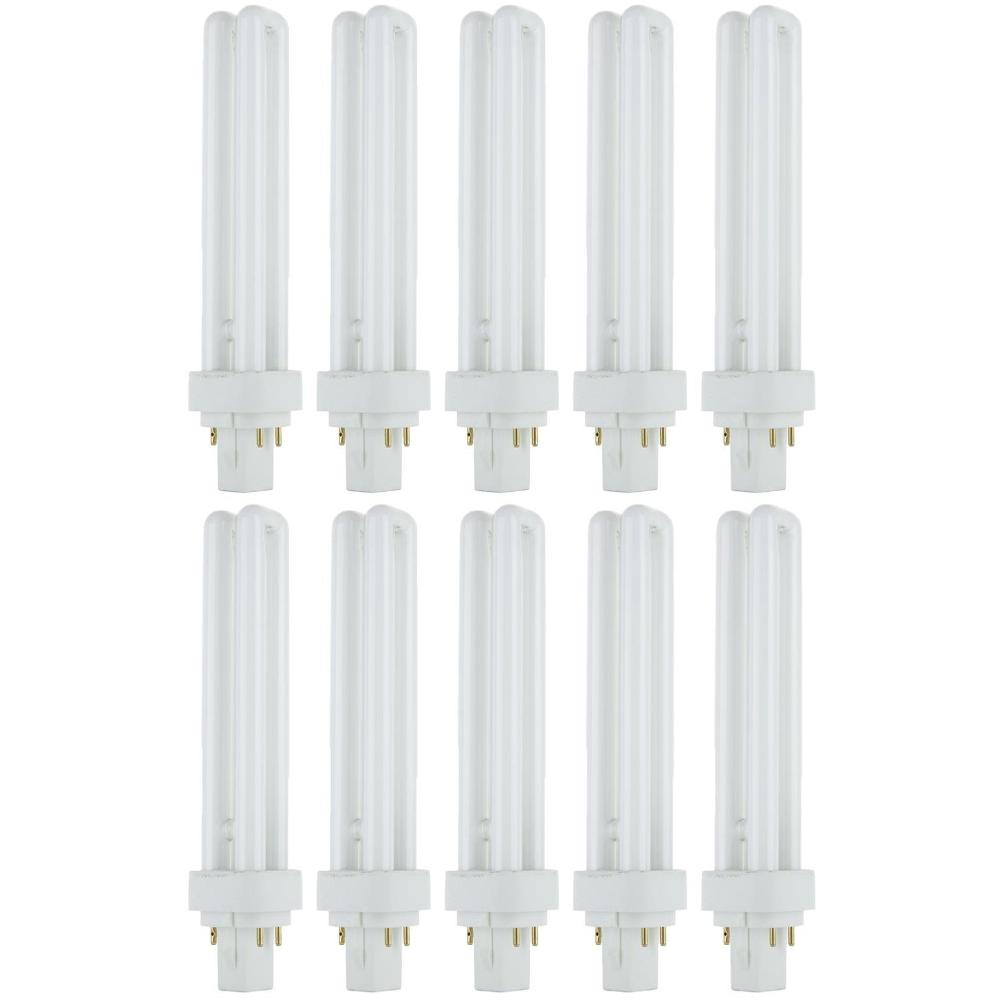 Sunlite 26 Watt PLD 2-Pin Double U-Shaped Twin Tube, G24D-3 Base, Super White