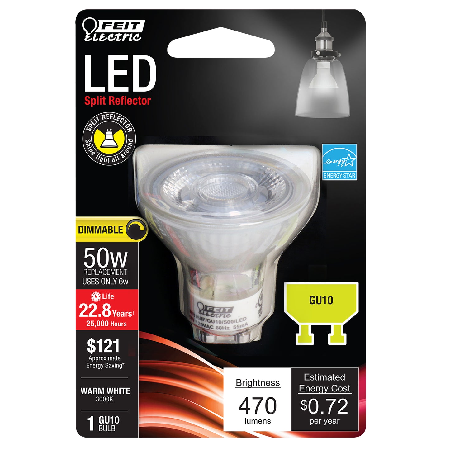 470 Lumens 3000K MR16 Dimmable LED