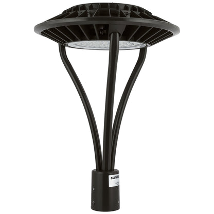 Sunlite 49180-SU LED Circular Pole-Top  Commercial Outdoor Fixture, Dimmable, Frosted Bronze Finish, 6750 Lumens, 120-277 V, 60 Watt , 50K - Super White