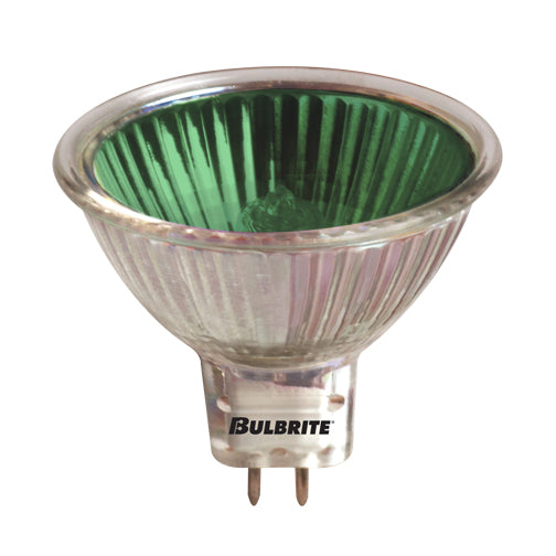 Bulbrite EXN/G 50 Watt Dimmable Color Light Halogen MR16, Bi-Pin GU5.3 Base, Green