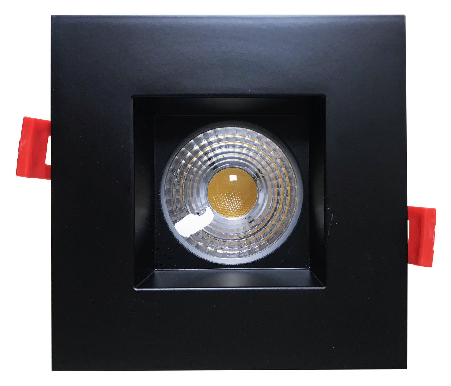 Luxrite 4" Regressed Interchangeable Square Smooth Black Trim Canless Spotlight, Pack of 4 (LR24958)