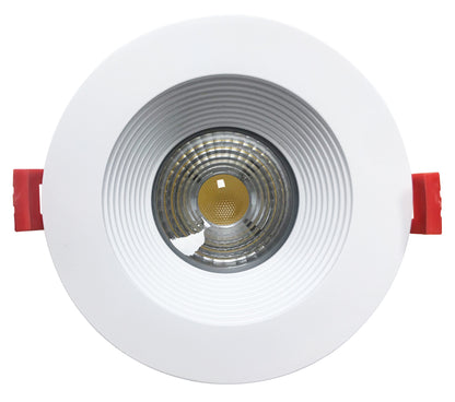 Luxrite 4" Regressed Interchangeable Round Baffled White Trim Canless Spotlight, Pack of 5  (LR24953)