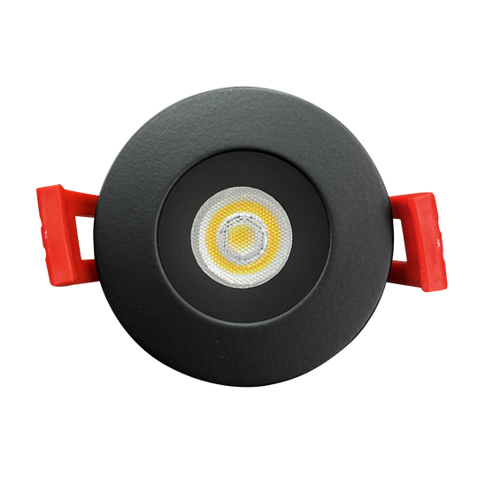 Luxrite 1" Regressed Interchangeable Canless Spotlight Round Black Trim (LR23461)