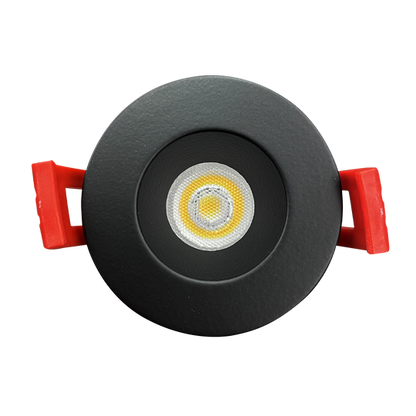 Luxrite 1" Regressed Interchangeable Canless Spotlight Round Black Trim (LR23461)