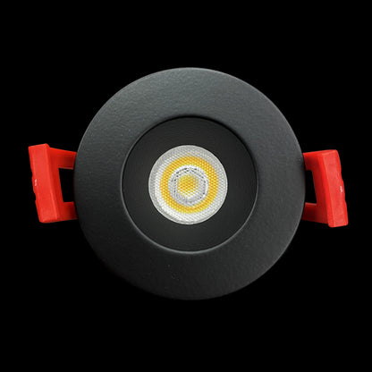 Luxrite 1" Regressed Interchangeable Canless Spotlight Round Black Trim, Pack of 5 (LR23461)