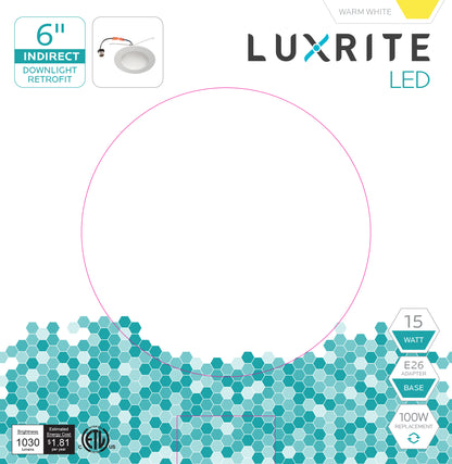 Luxrite Downlight LED/IDL6/2700K/FL/DIM 2700K Warm White