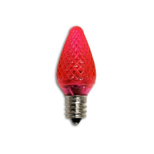 Bulbrite LED/C7P-25PK 0.35 Watt LED C7 Christmas Light Replacement Bulbs, Candelabra Base, Pink, 25-Pack