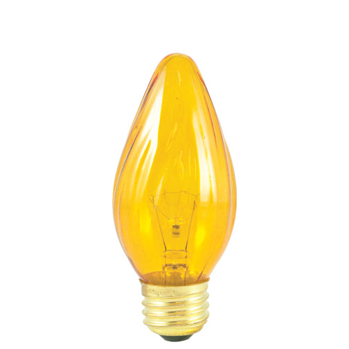 Bulbrite 60F15A 60 Watt Incandescent F15 Fiesta Bulb, Medium Base, Amber