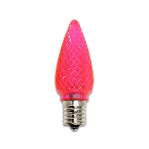 Bulbrite LED/C9P-25PK 0.35 Watt LED C9 Christmas Light Replacement Bulbs, Candelabra Base, Pink, 25-Pack