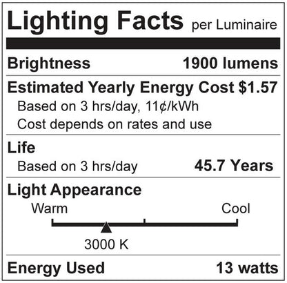 Luxrite LED 4' T8 3 Way Universal Clear Light Tube, G13 Base, 13W, 1900 Lumens, 3000K - Soft White, 83 CRI, Clear Finish, Pack of 5  (LR34195)