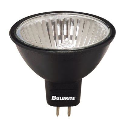 Bulbrite FMW/BLK 35 Watt Dimmable Halogen MR16 Bulb, Bi-Pin GU5.3 Base, Black