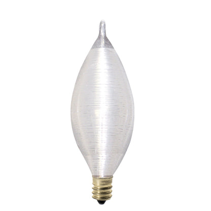 Bulbrite 25C11S 25 Watt Incandescent C11 Spunlite Chandelier Bulb, Candelabra Base, Satin