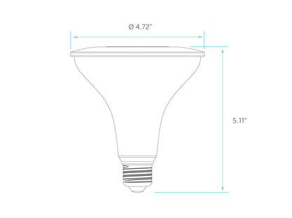 Luxrite LED PAR38 Spotlight Light Bulb, 15W, 1250 Lumens, 5000K - Bright White, 80 CRI, White Finish, Dimmable, Pack of 5 (LR31619)