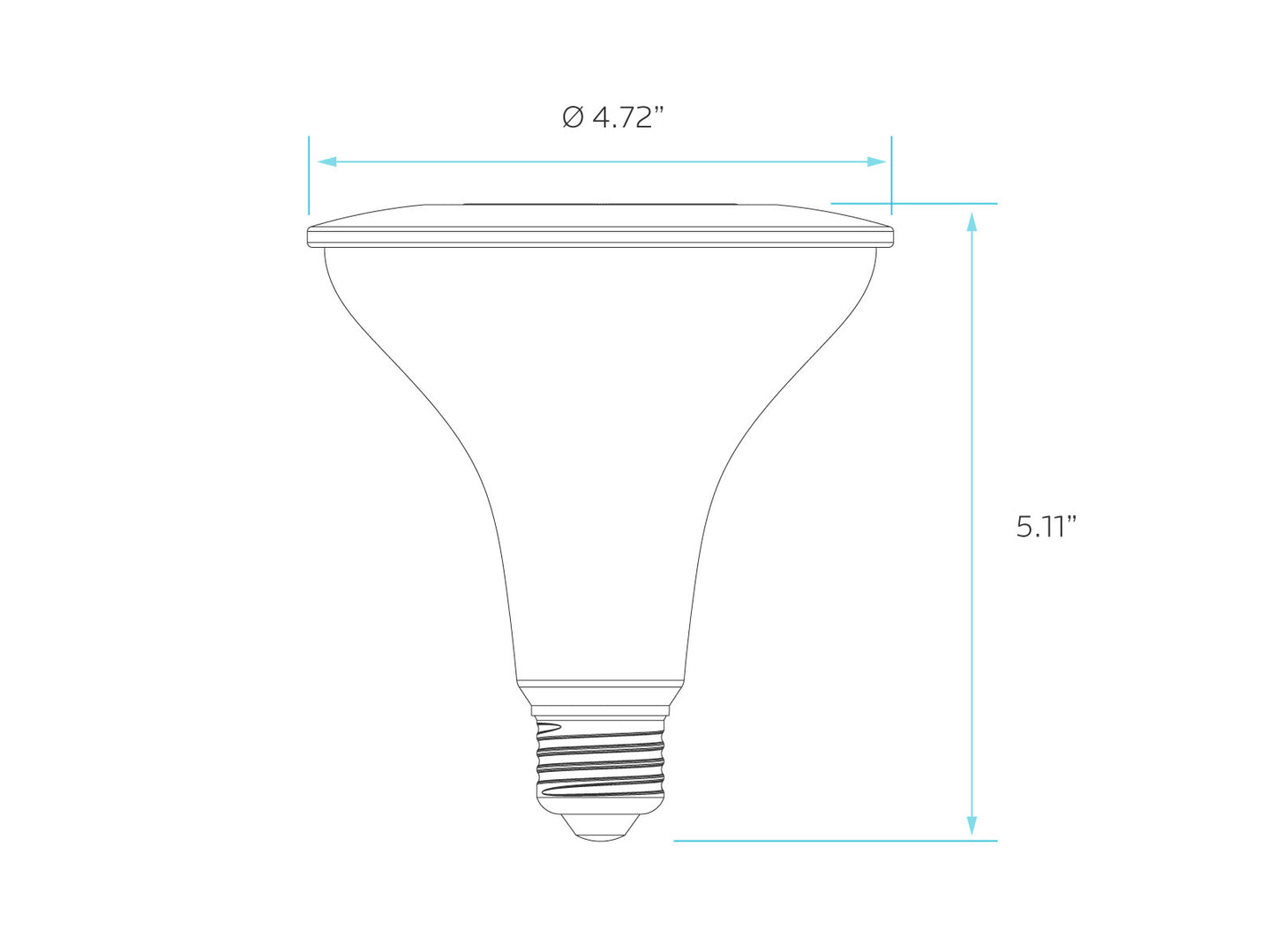 Luxrite LED PAR38 Spotlight Light Bulb, 15W, 1250 Lumens, 5000K - Bright White, 80 CRI, White Finish, Dimmable (LR31619)