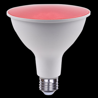 Luxrite LED PAR38 Colored Light Bulb, 8W, E26 Medium Base, Red Finish, Pack of 5 (LR31640)